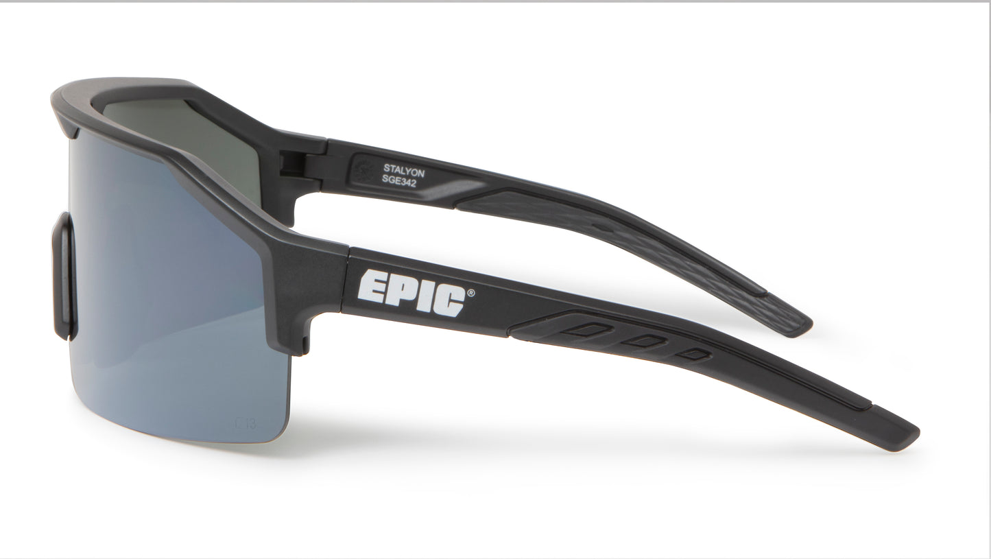 Glasses Safety Epic Stalyon - Polarised Hyper Silver Mirror Anti-Scratch Lens - Savage Frame