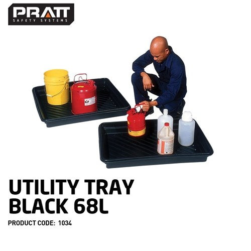 UTILITY TRAY 68L BLACK