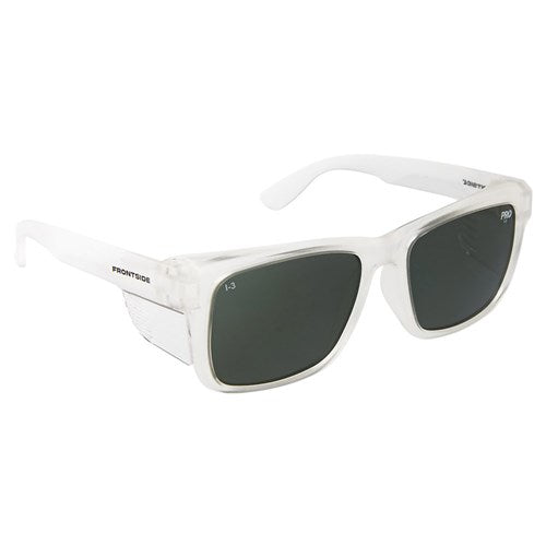 SAFETY GLASSES FRONTSIDE POL SMOKE LENS