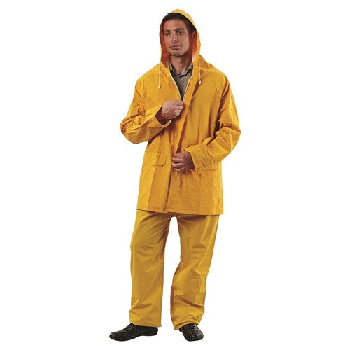 JACKET RAIN PVC 3/4 LENGTH YELLOW 2XL