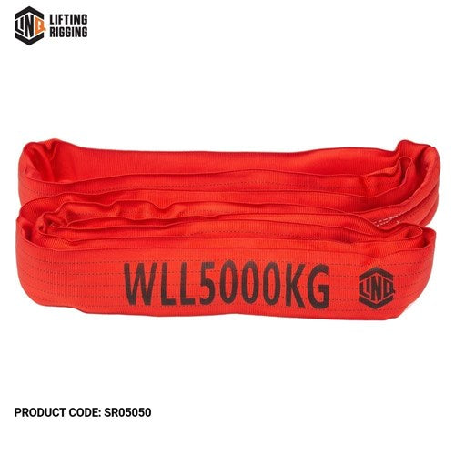 SLING ROUND 7:1 WLL 5T 5.0m RED