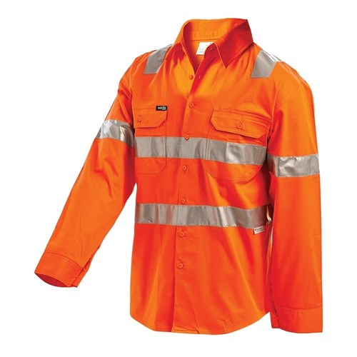 SHIRT L/S 155GSM RAIL TAPED