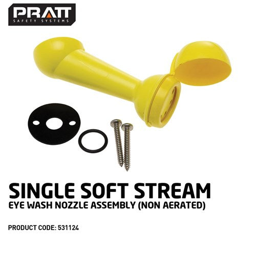 EYE WASH NOZZLE ASSEMBLY SINGLE SOFT