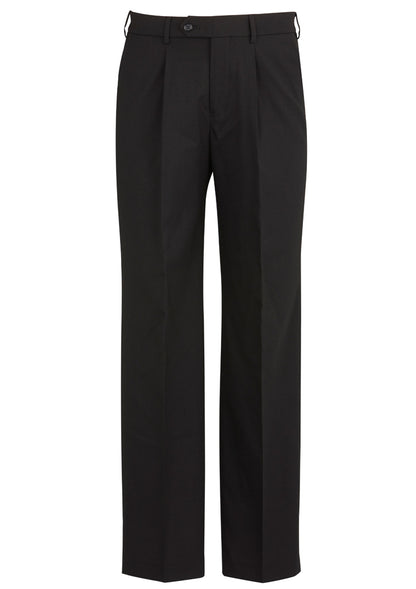 Comfort Wool Stretch Mens One Pleat Pant Stout