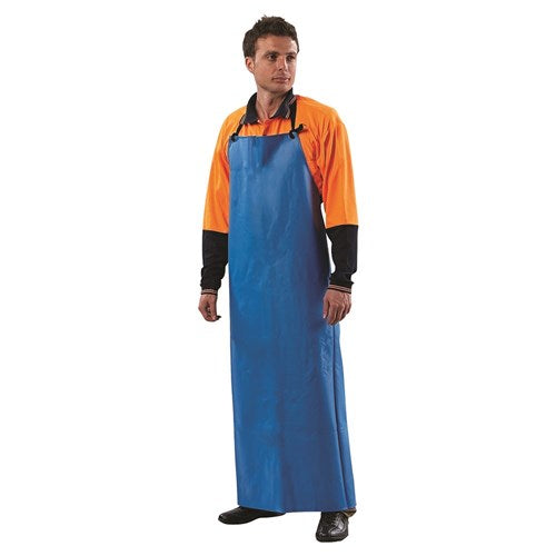 APRON PVC FULL LENGTH BLUE