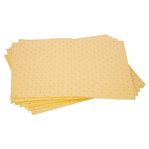 ABSOBENT PAD 300GSM HAZCHEM YELLOW 10/PK