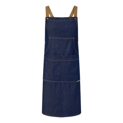 DENIM BIB APRON WITH POUCH PKT