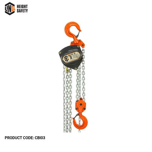 INDUSTRIAL CHAIN BLOCK O/L 3T 3m LIFT