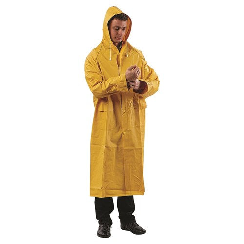 RAINCOAT PVC FULL LENGTH YELLOW 2XL