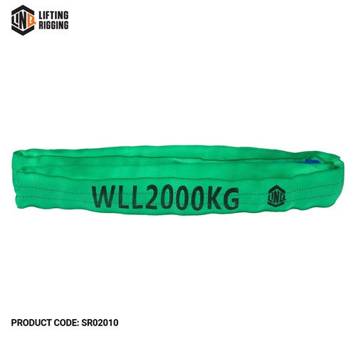 SLING ROUND 7:1 WLL 2T 1.0m GREEN