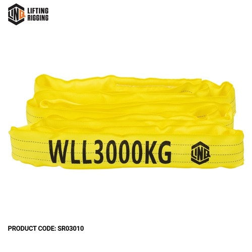SLING ROUND 7:1 WLL 3T 1.0m YELLOW
