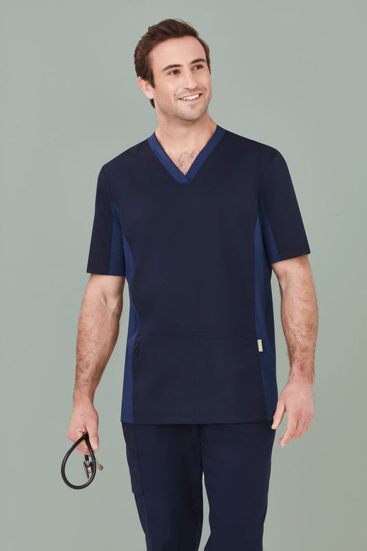Mens Riley Stretch Scrub Top
