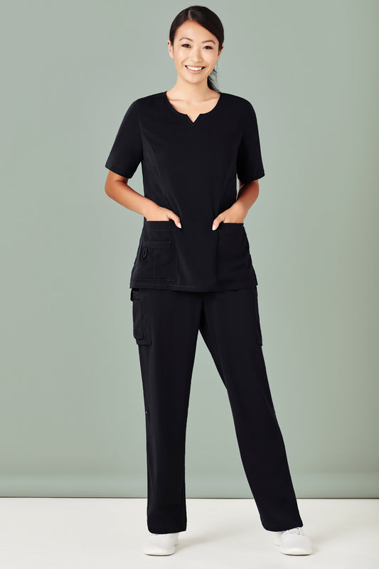 Womens Avery Round Neck Scrub Top